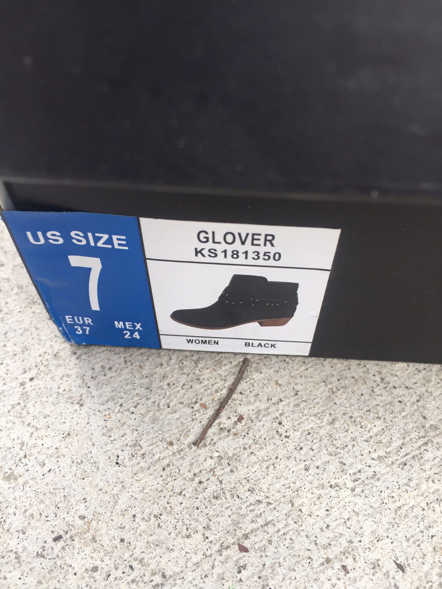 Kensie Glover Women's Black Bootie Size 7 Model #KS181350
