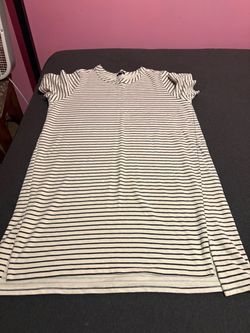 White and Black Striped T-Shirt