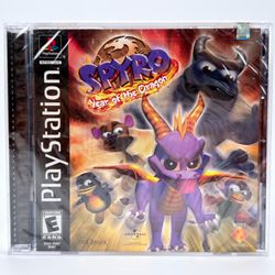 Spyro Year of the Dragon Sony PlayStation PS1 Black Label Plastic Wrap Sealed