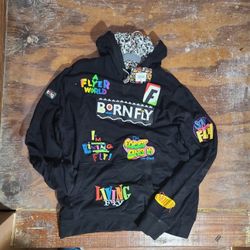 bornFLY BLACK SITCOM Hoodie sz. xL (new)