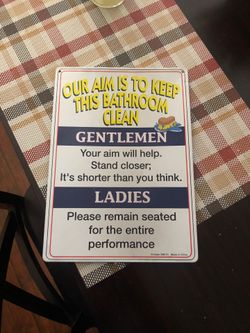 Novelty Tin Sign