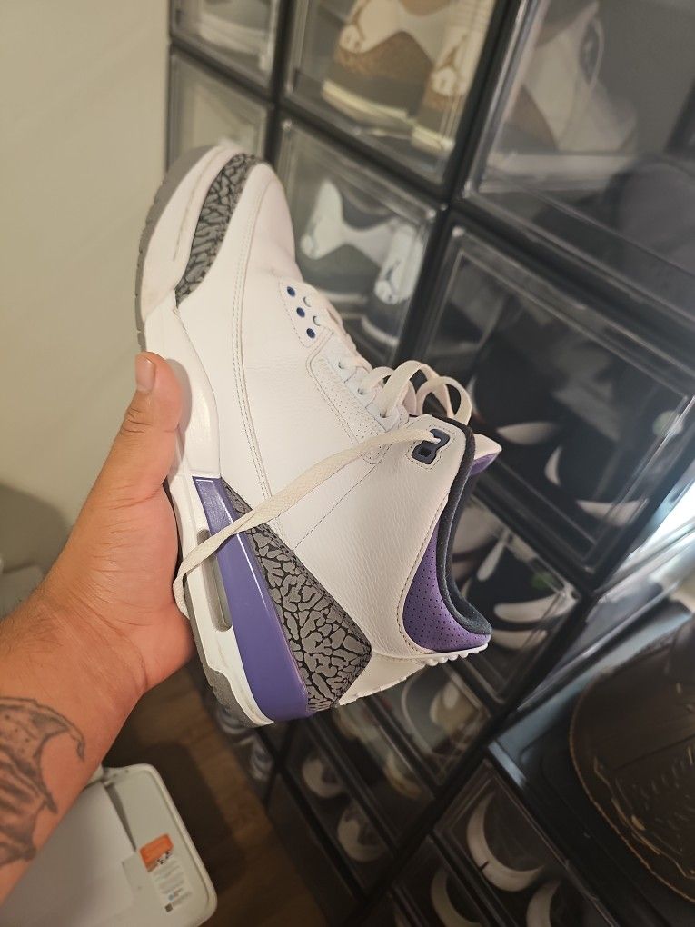 Used Mens Jordan 3 Dark Iris Size 11