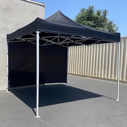 New in box $120 Heavy-Duty 10x10 FT Canopy with (1 Sidewall) EZ PopUp Party Tent w/ Carry Bag (Red, Blue)