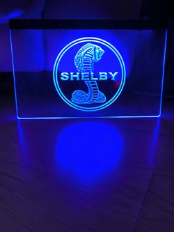 SHELBY LED NEON BLUE LIGHT SIGN 8x12