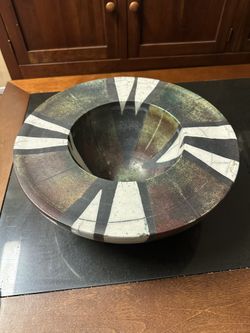 Vintage Crackle Ceramic Pottery Bowl