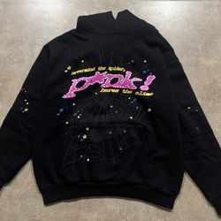 Sp5der P*nk Hoodie ‘Black’