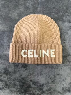 Celine beige tan beanie
