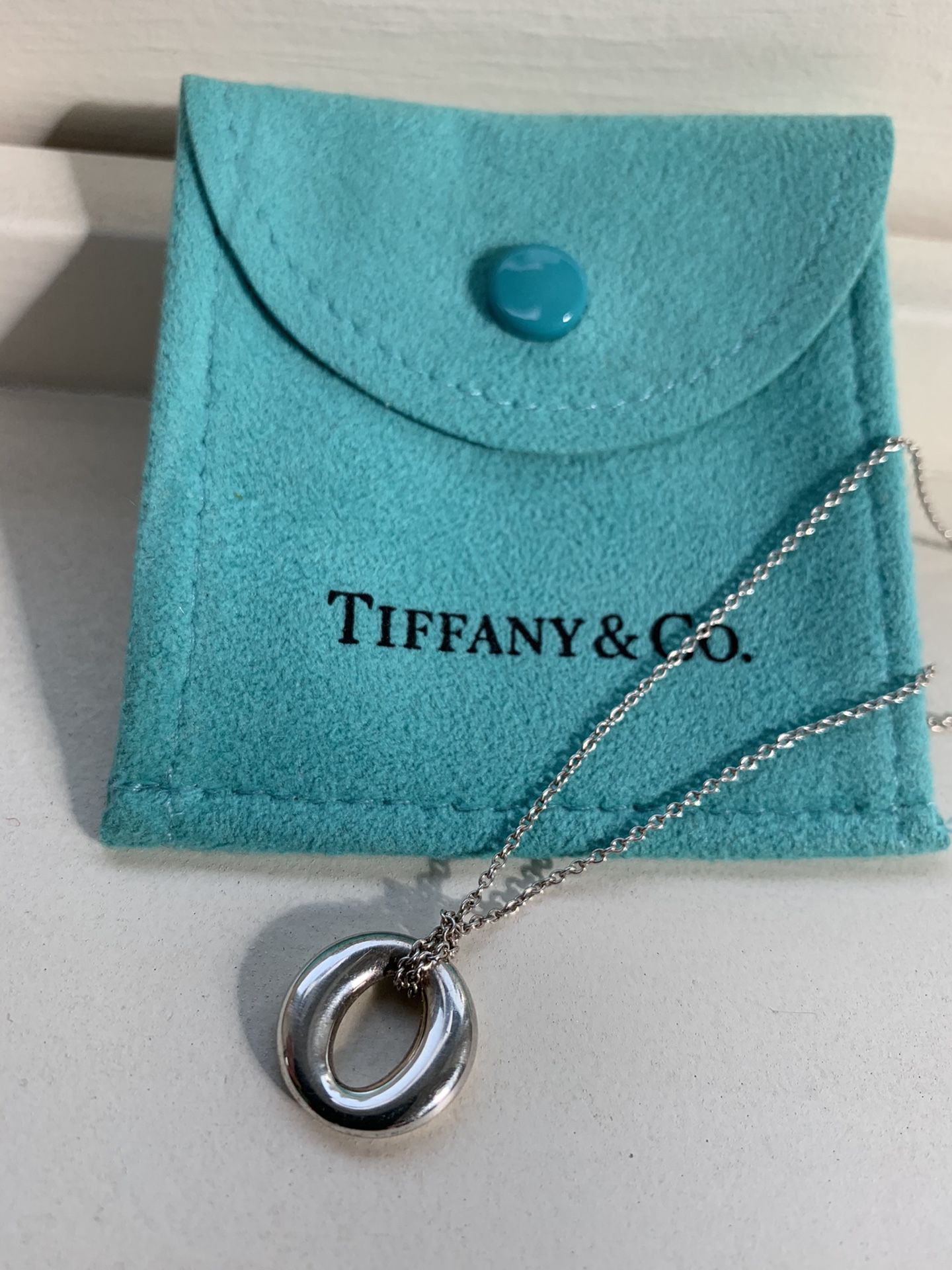 Tiffany and Co Sterling Silver Elsa Peretti Pendant Necklace
