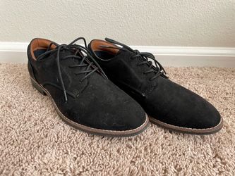 H&M Men's Black Suede Shoes (Size 7.5) Lace Up Dress Shoes