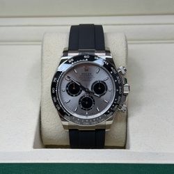 Rolex daytona Oysterflex Ghost White Gold 126519 202) New