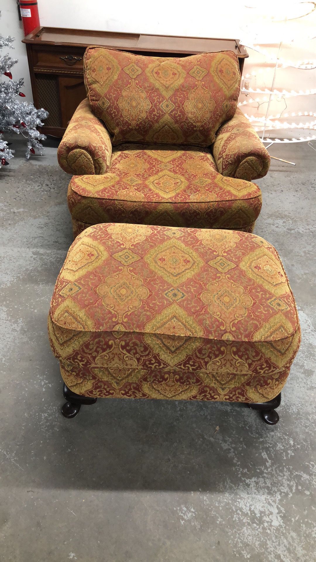 Strong chair with Ottoman  Good Condition