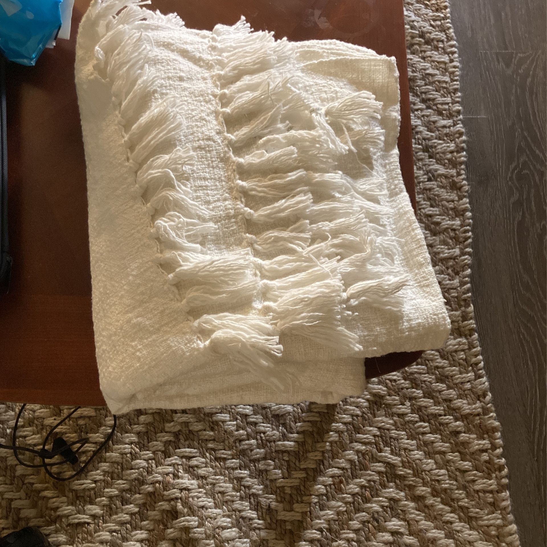 Knotted Fringe Throw Blanket