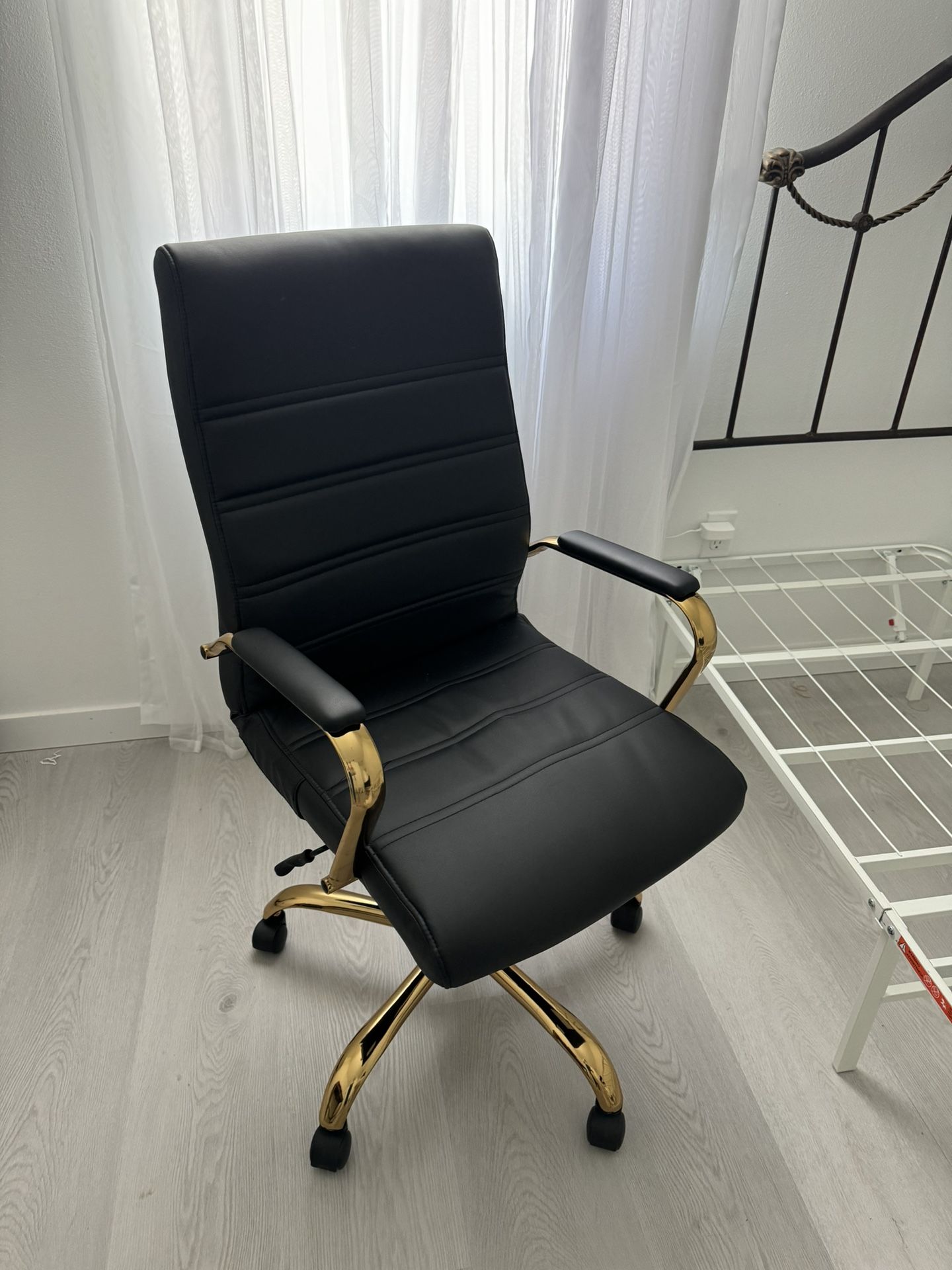 Leather Office Chair Black And Gold