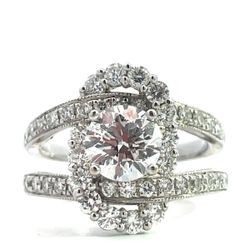 14K White Gold Diamond Engagement Ring (PO1012396)