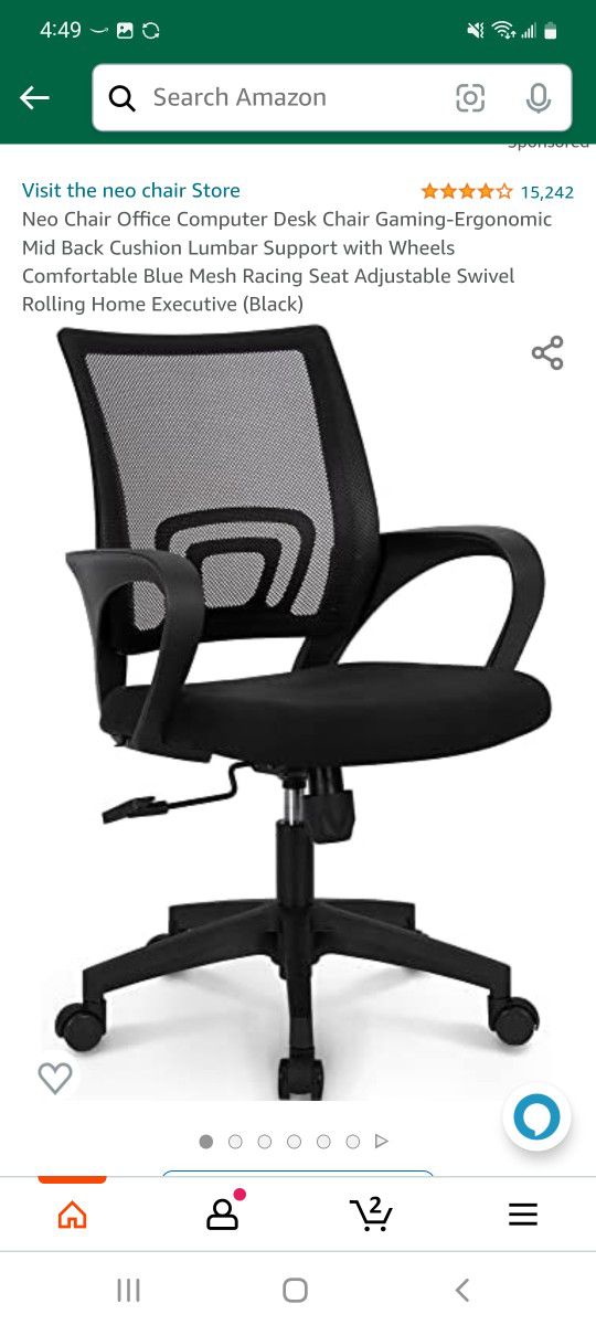 New Sealed Office desk Chair.. Amazon price Is 54.83