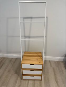 Towel , Blanket, Throw  Rack with storage drawers