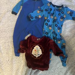 Baby Pajamas Bundle - Hogwarts top & Monkey Onesies 24 Months