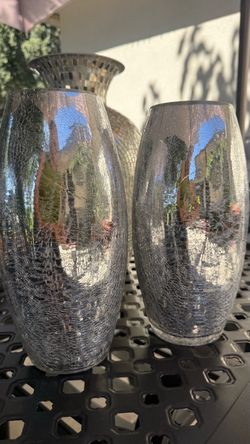 Juego de dos vases silver