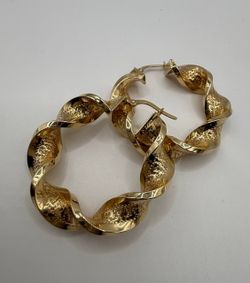 Aretes Tipo Argollas De ORO 14K