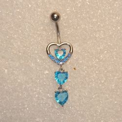 3 Hearts Belly Piercing 