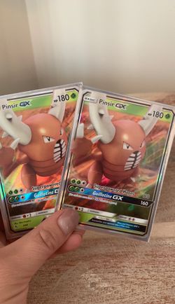 2 Pinsir GX full art Pokémon cards hidden fates