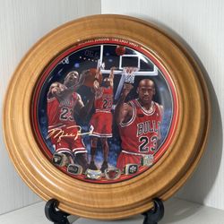 Michael Jordan Collectors Plate With Frame