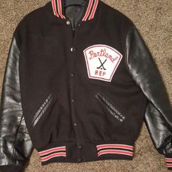Rare Vintage Portland REP Hockey Leather Jacket