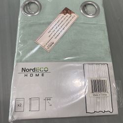 Sheer Window Panels For Home Decor Living Room Bedroom Privacy - Green 53 x 63"