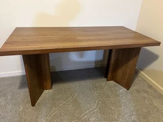 Solid Wood Dining Table with Panel Legs