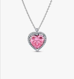 Pandora Pink Heart Necklace