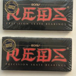 Skateboard Wheel Bearings Bones Reds 2 Packed New