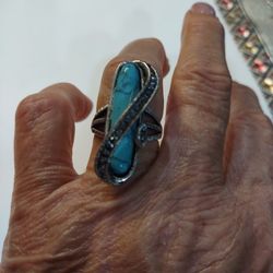 Turquoise Ring Size 9.3 Very Gorgeous 