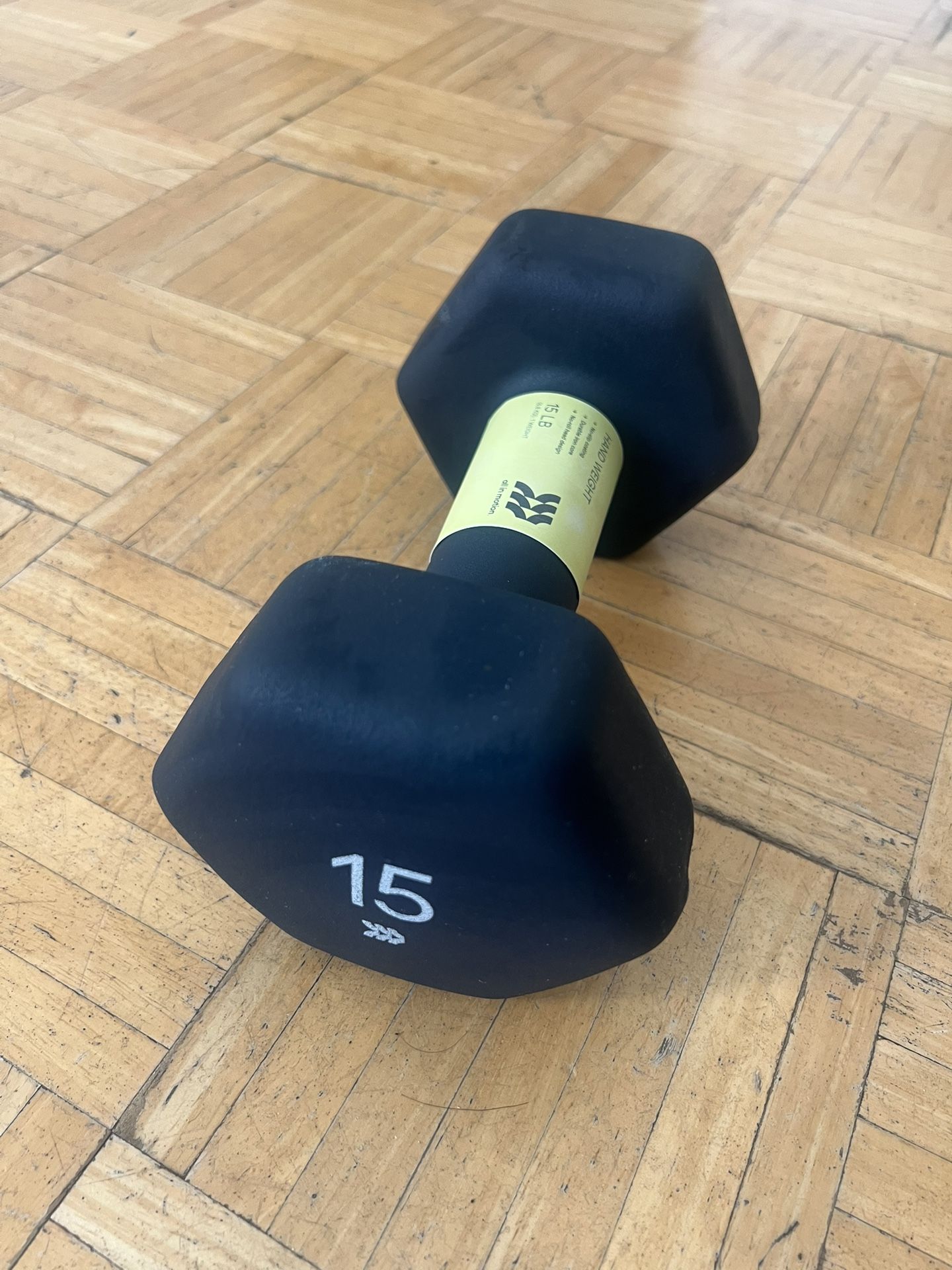 15lb Neoprene Coated Hand Weight Dumbbell (Navy Blue)