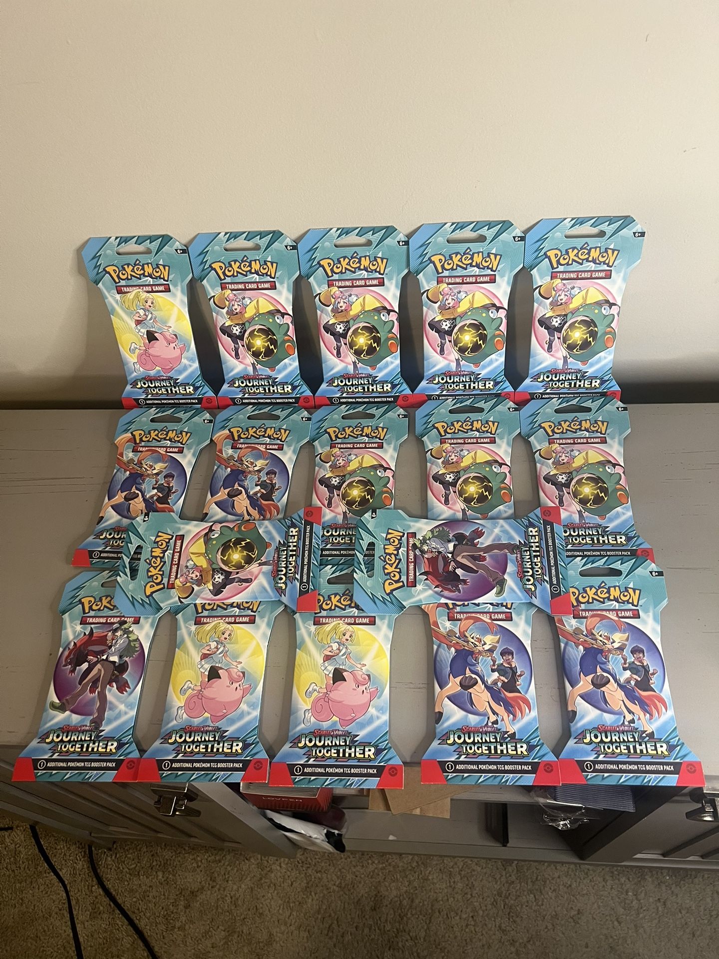 Pokémon TCG Journey Together Sleeved Booster Packs - 17 Packs