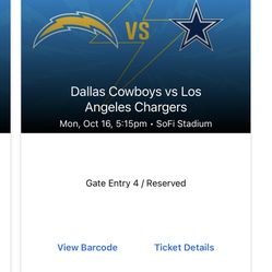 Chargers vs cowboys