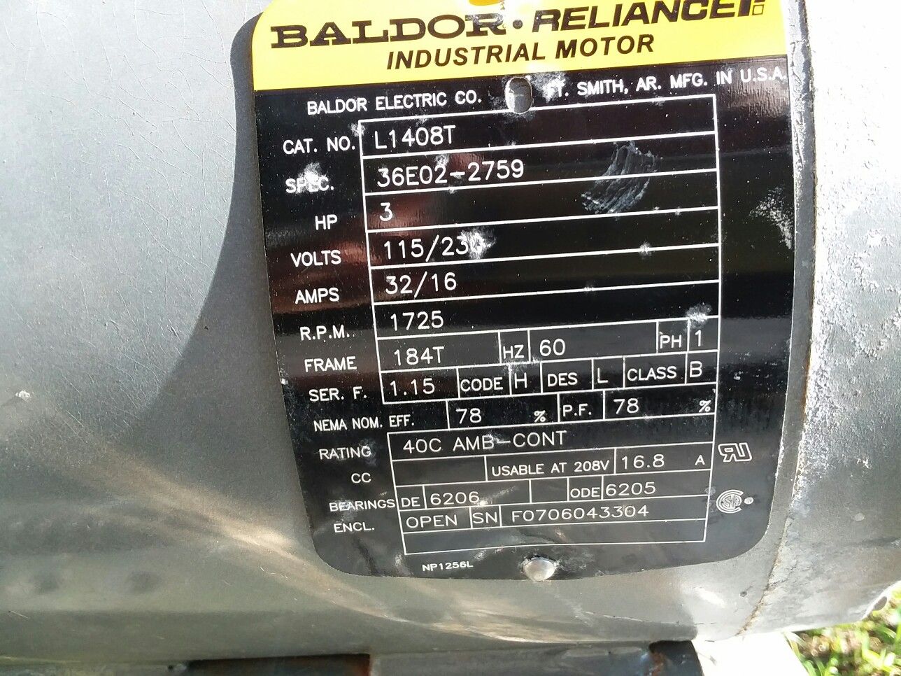 Baldor industrial motor