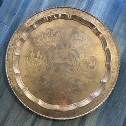 Brass Moroccan Platter 33” 