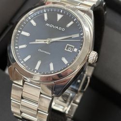 Movado Heritage Blue Dial Stainless Steel Men's Watch