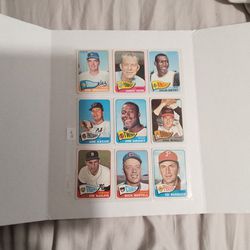 1965 Topps Vintage Baseball Cards 9 Card Lot