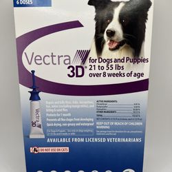 Vectra 3D Flea & Tick Spot Treatment for Dogs, 21-55 Ibs