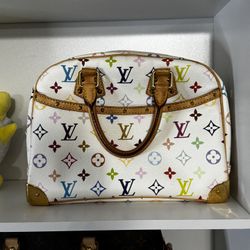 Louis Vuitton Monogram Multicolor Trouville Hand Bag Blanc