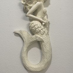 Resin Wall-Mounted Mermaid Sculpture