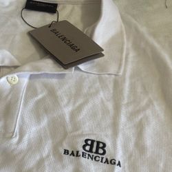 Balenciaga White Polo Shirt  XL