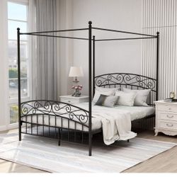 Queen Size Canopy Bed Frame