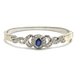 Sapphire Diamond Bracelet 14K WG EPJ028480