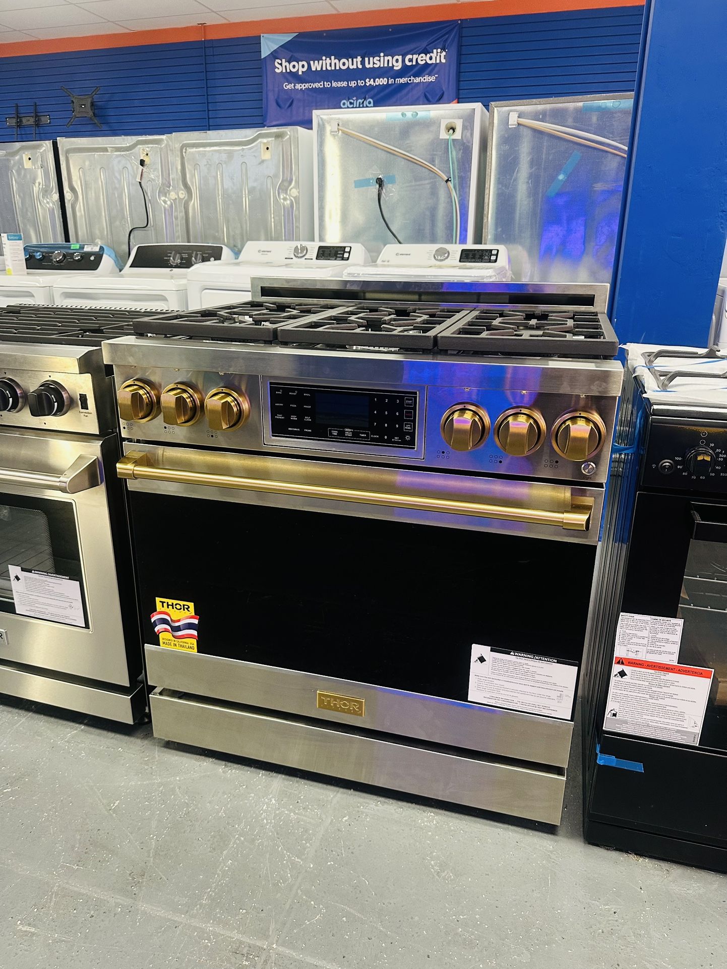 36” Thor Professional Gas Range Gordon Ramsey Series Tilt Panel With Airfry 