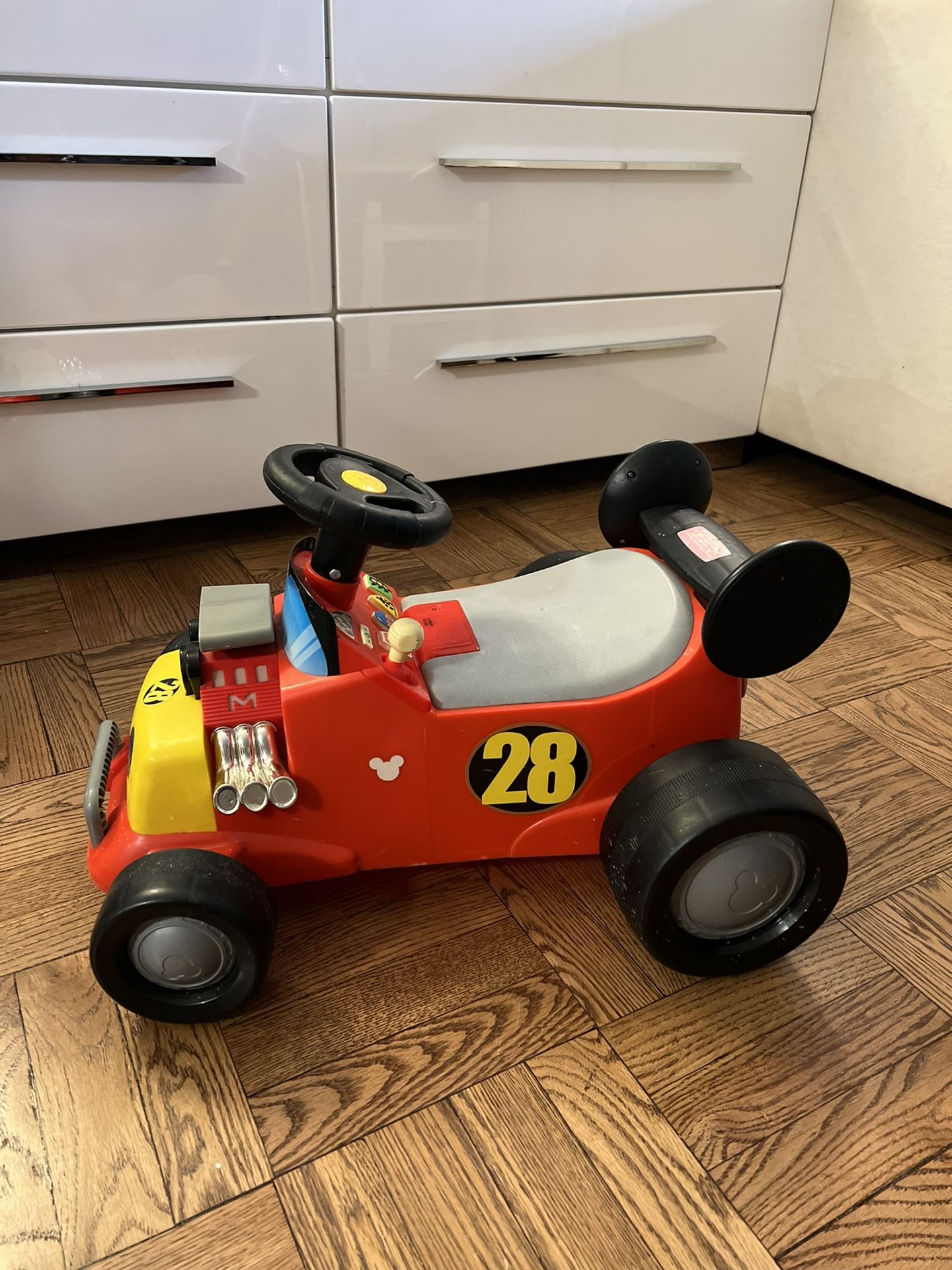 Mickey mouse roadster cheap racer ride on