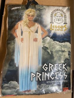 Smiffy's Greek Princess Costume with Dress & Headpiece