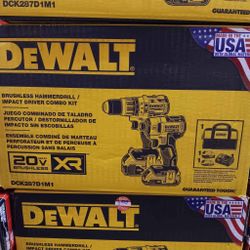 Dewalt New Kit Hammer Drill And Impact XR Brushless 