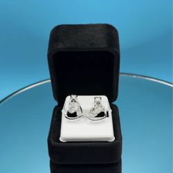 #- 130 Stunning Moissanite Triple Heart Earrings.